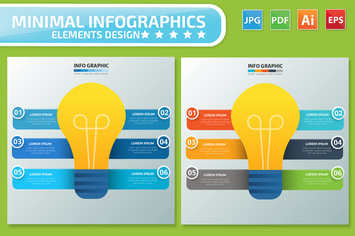 Light bulb Infographics design