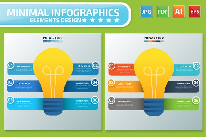 Light bulb Infographics design