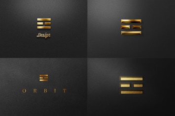 Elegant Black Gold Logo Mockup