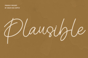 Plausible Chic Handwritten Calligraphy Font