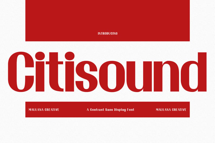Citisound Contrast Sans Display Font