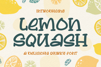 Lemon Squash - a Delicious Qirky Font