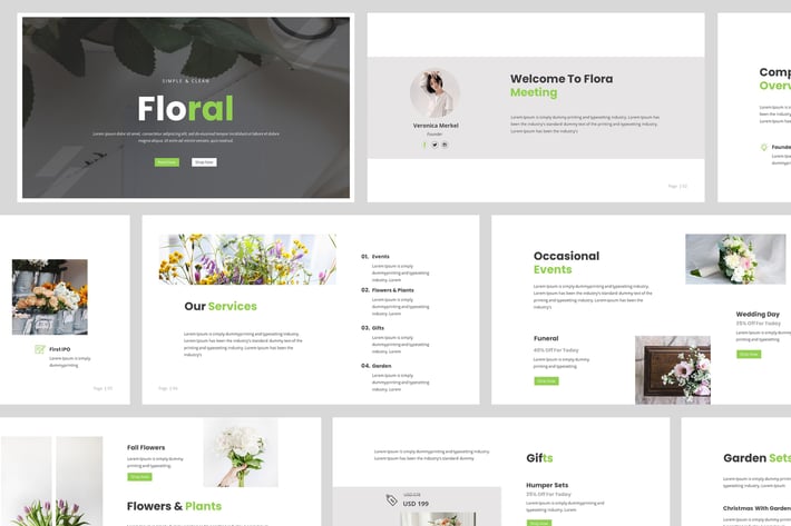 Florist Powerpoint Presentation Template