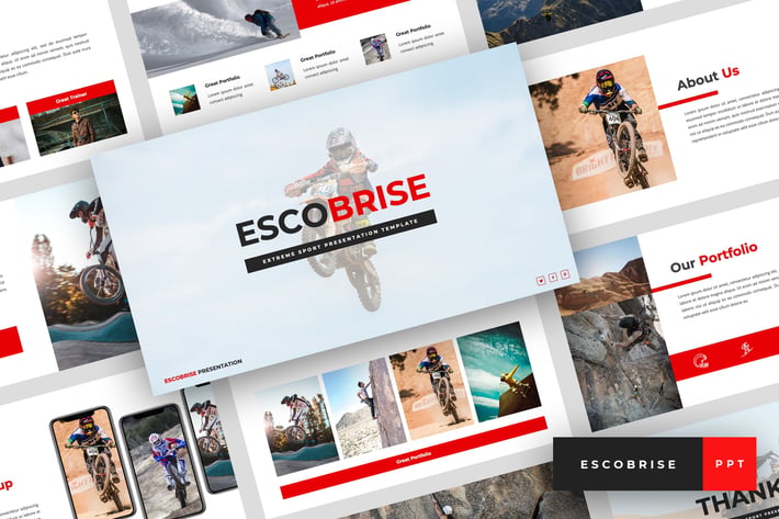 Escobrise - Extreme Sport PowerPoint Template