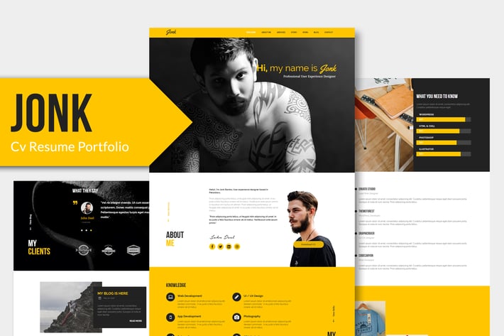 JONK - CV Resume Personal Muse Template