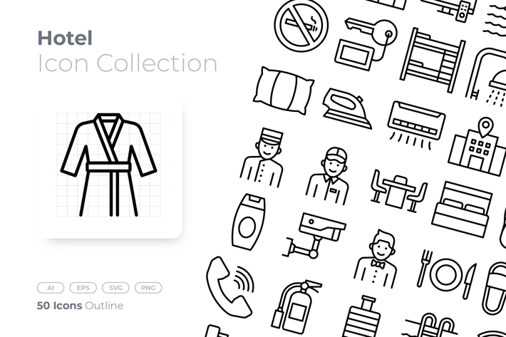 Hotel Outline Icon