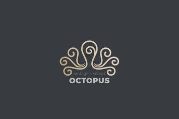 Logo Octopus Luxury Jewelry Fashion Linear style