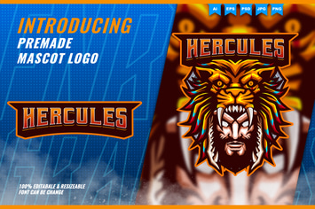Hercules - Mascot Esport Logo Template