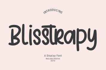 Blisstrapy Monoline Display Font