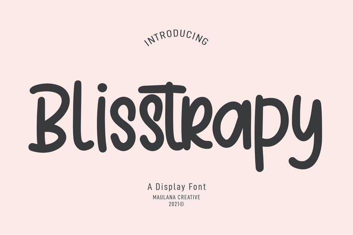 Blisstrapy Monoline Display Font