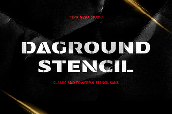Daground - Bold Stencil Display Sans Serif