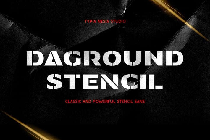 Daground - Bold Stencil Display Sans Serif