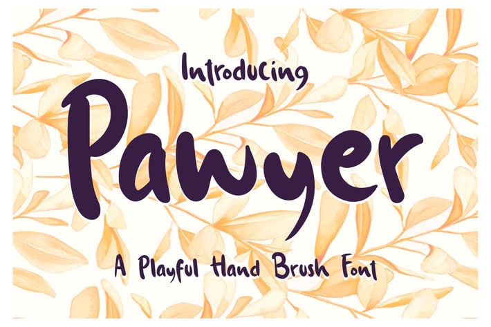 Pawyer - A Playful Hand Brush Font