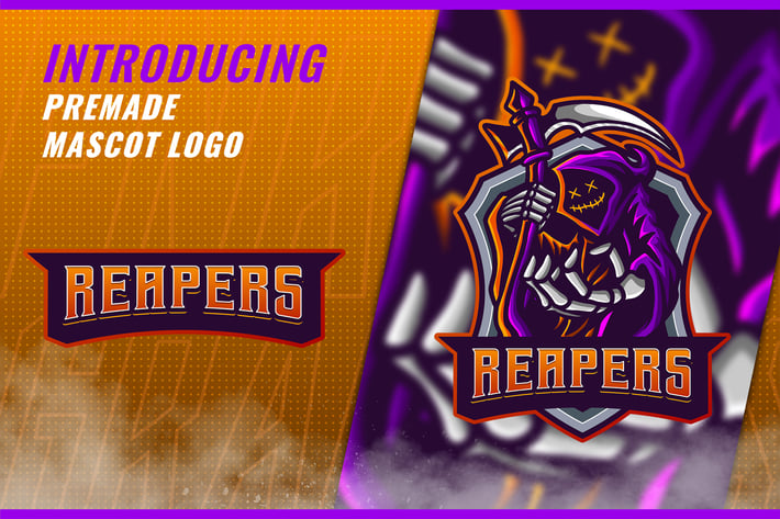 Death Reaper - Mascot Esport Logo Template