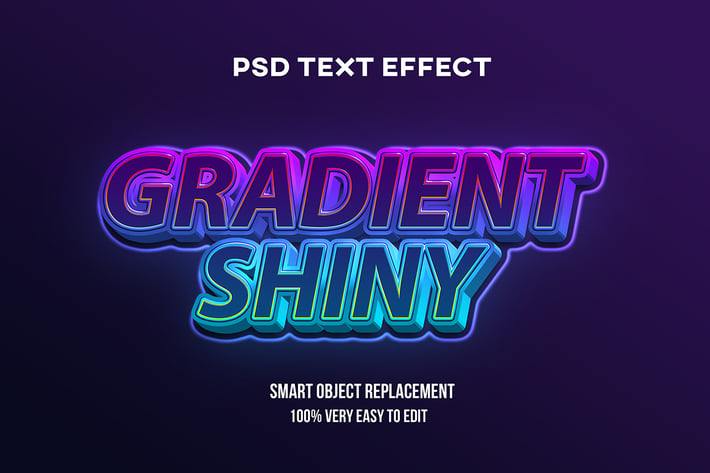 Gradient shiny text effect