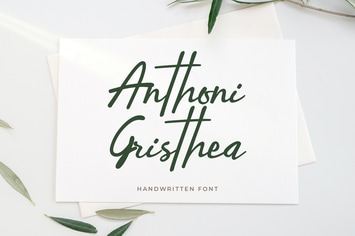 Anthoni Gristhea Handwritten Script