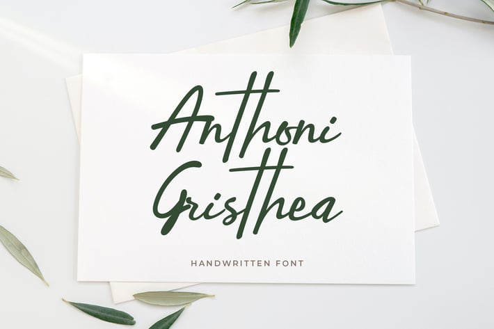 Anthoni Gristhea Handwritten Script