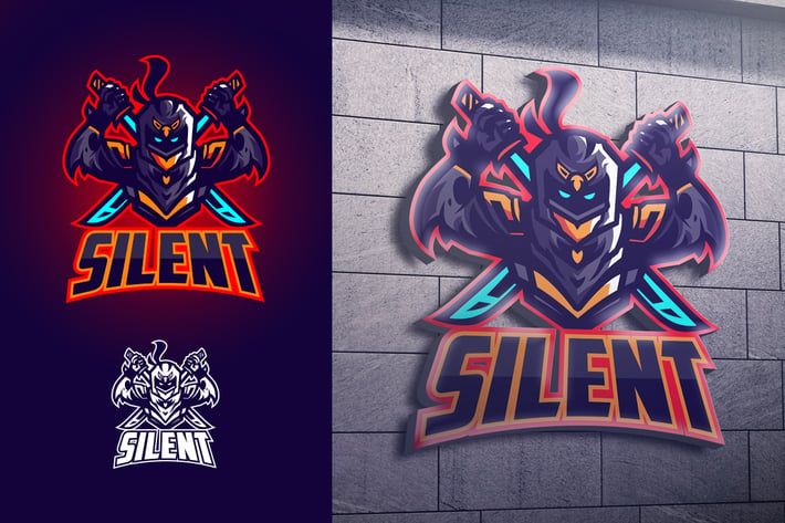 Ninja Knight Mascot Esports Logo