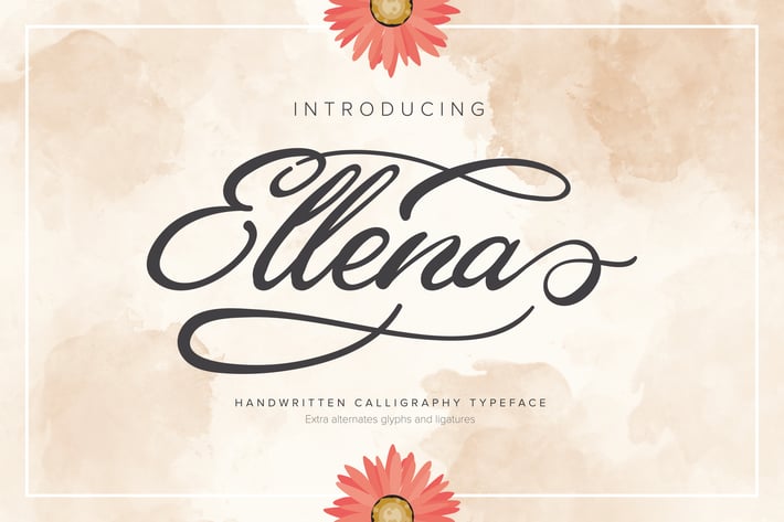 Ellena | Handwritten Calligraphy Typeface