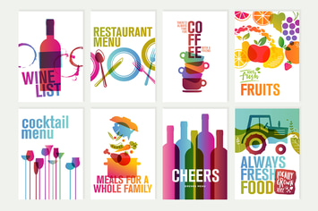 Set of menu and brochure design templates