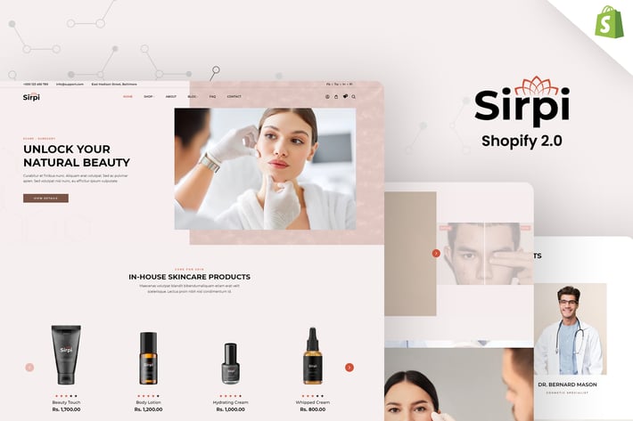 Sirpi - Medical Cosmetics Store Shopify Theme 