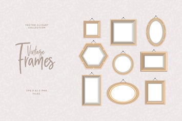 Golden Vintage Frames Collection