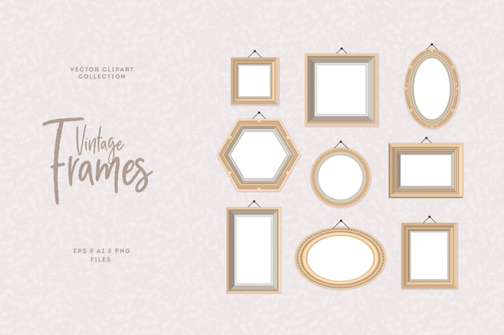 Golden Vintage Frames Collection
