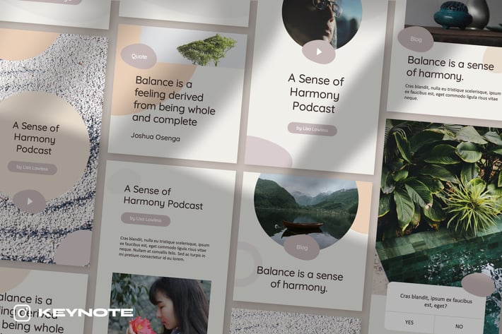 Calm Pastel - Instagram Template Keynote