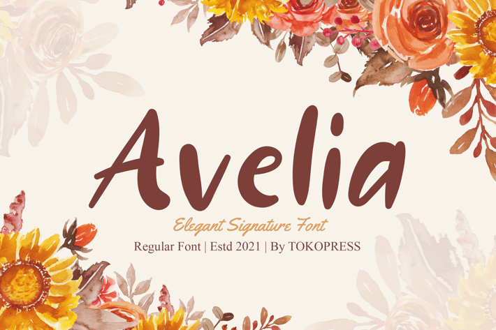 Avelia - Girly handwriting font