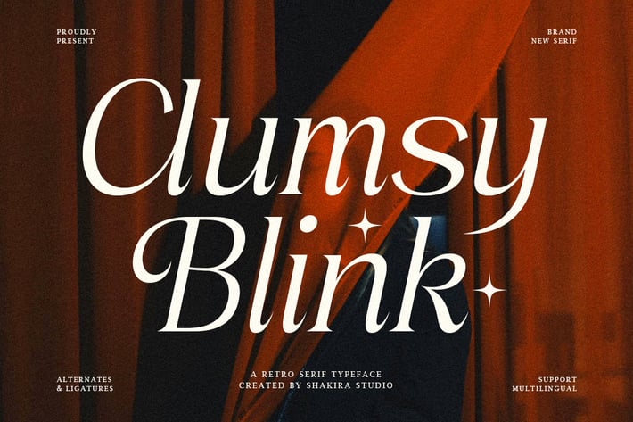 Clumsy Blink - Elegant Modern Logo Font