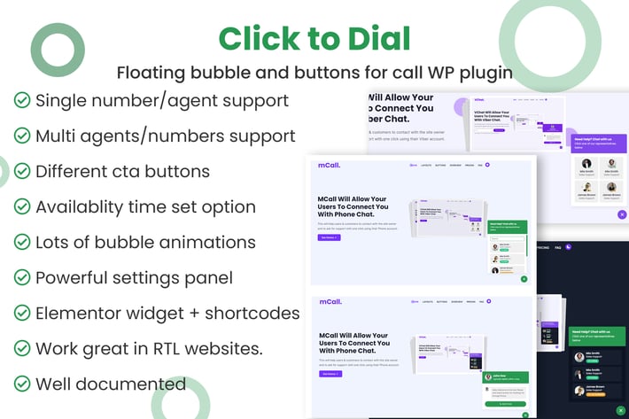Click to dial - Direct call from website WordPress