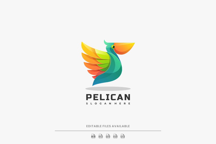 Pelican Gradient Colorful Logo