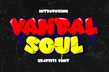 Vandal Soul - 3D Strong Graffiti Font