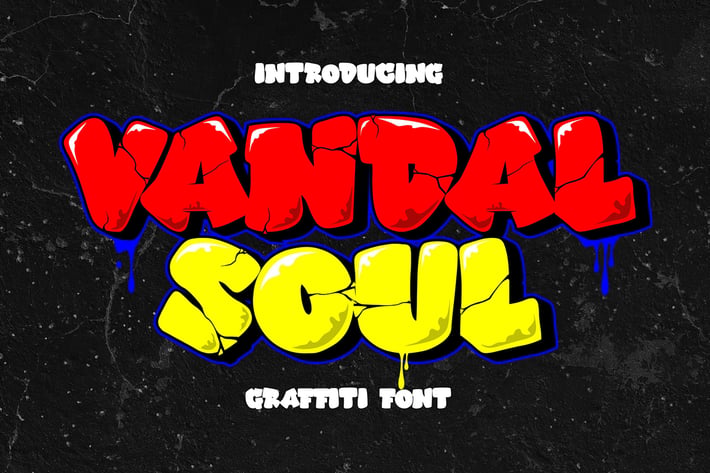 Vandal Soul - 3D Strong Graffiti Font