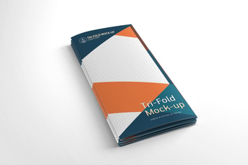 Tri-Fold Brochure Mock-up / 9 Different Images