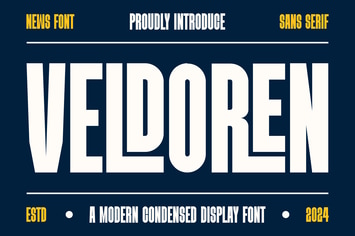 VELDOREN - Modern Condensed Font