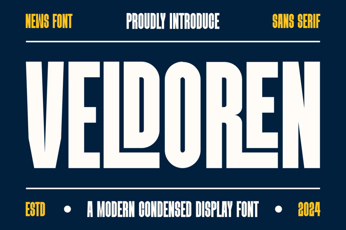 VELDOREN - Modern Condensed Font