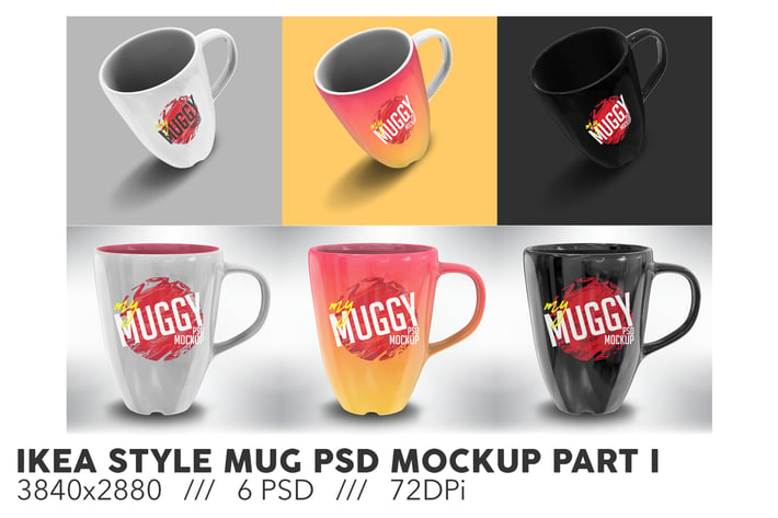Ikea style mug psd mockup part I