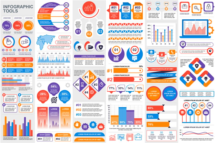Collection Infographic Elements Template Graphics