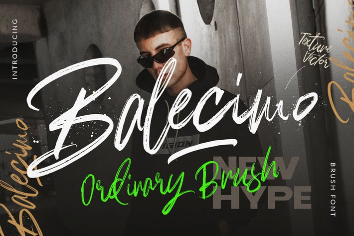 Balecimo - Ordinary Brush Font Logotype