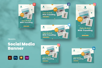 Travel Social Media Set