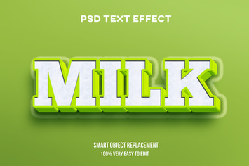 Green milk text effect