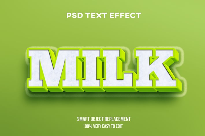 Green milk text effect