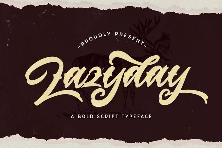 Lazyday - Bold Script Font