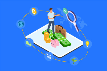 Diversify Investment Isometric Illustration - TU