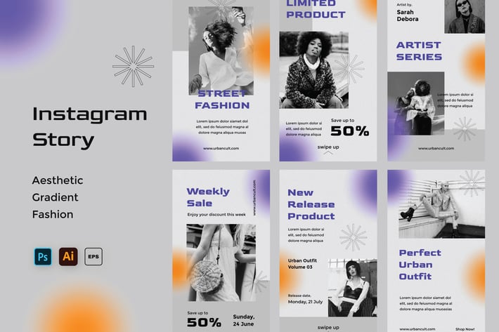 Aesthetic Gradient Instagram Stories | Co