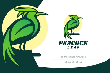 Peacock Color Mascot Logo