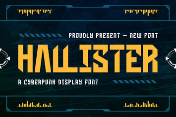 Hallister - A Cyberpunk Display Font