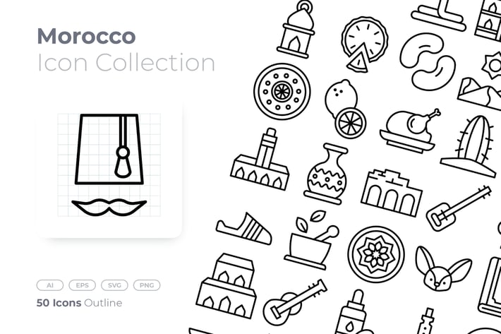 Morocco Outline Icon
