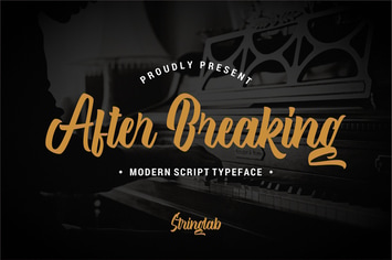 After Breaking - Modern Script Typeface